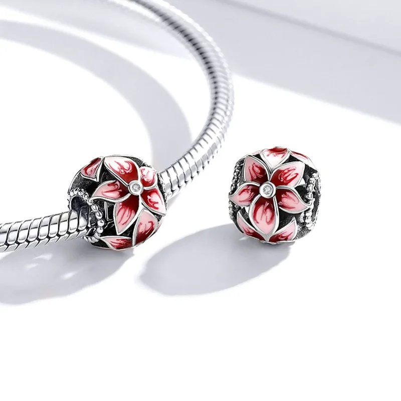 (imagine pentru) Pandora Style Charm de Argint cu Floare Înflorită - SCC1707 - Vizualizare 4