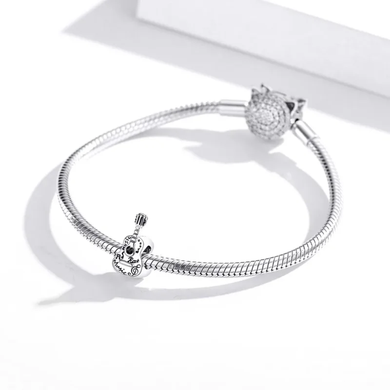 (imagine pentru) Pandora Style Charm de Argint Simplu cu Chitară - SCC1708 - Vizualizare 3