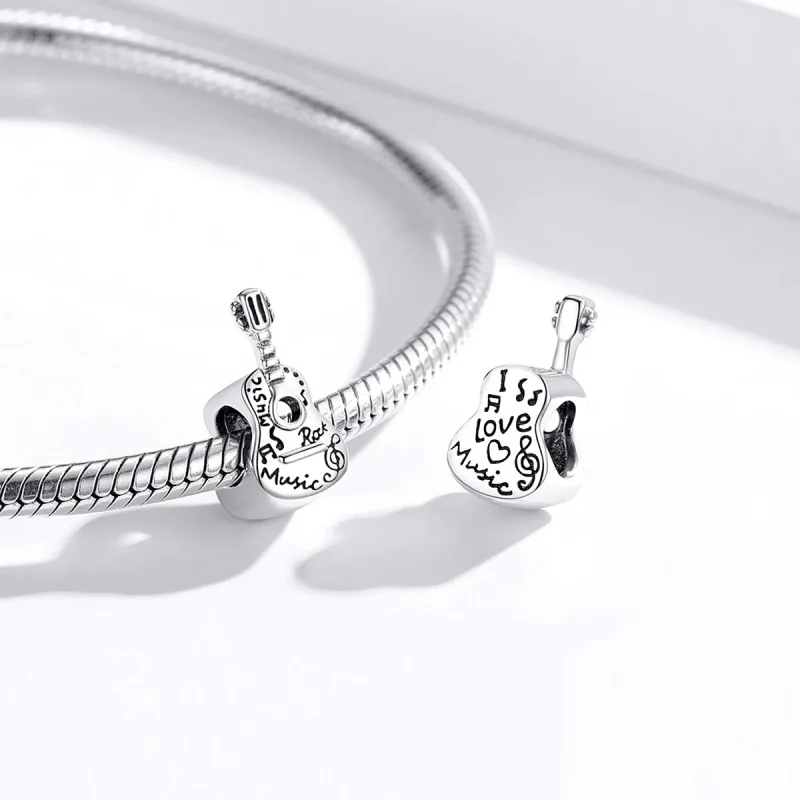 (imagine pentru) Pandora Style Charm de Argint Simplu cu Chitară - SCC1708 - Vizualizare 4
