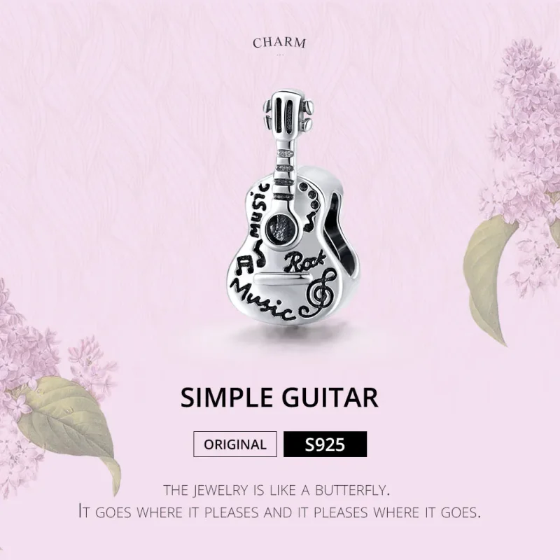 (imagine pentru) Pandora Style Charm de Argint Simplu cu Chitară - SCC1708 - Vizualizare 6