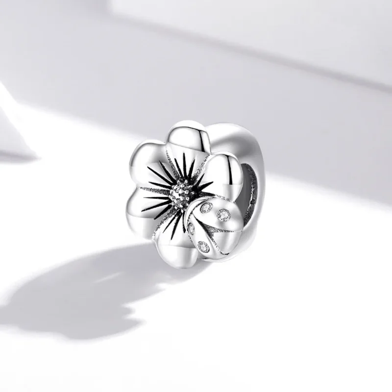 (imagine pentru) Pandora Style Charm de Argint cu Floare în Înflorire - SCC1722 - Vizualizare 2