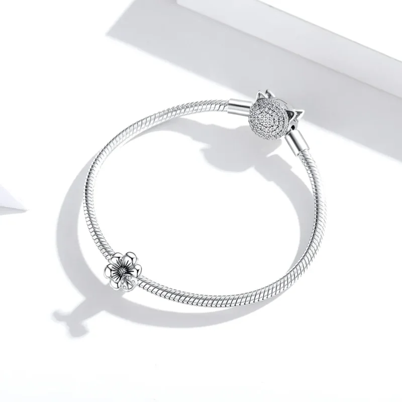 (imagine pentru) Pandora Style Charm de Argint cu Floare în Înflorire - SCC1722 - Vizualizare 3