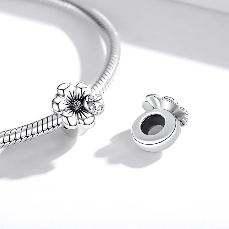 (imagine pentru) Pandora Style Charm de Argint cu Floare în Înflorire - SCC1722 - Vizualizare 4