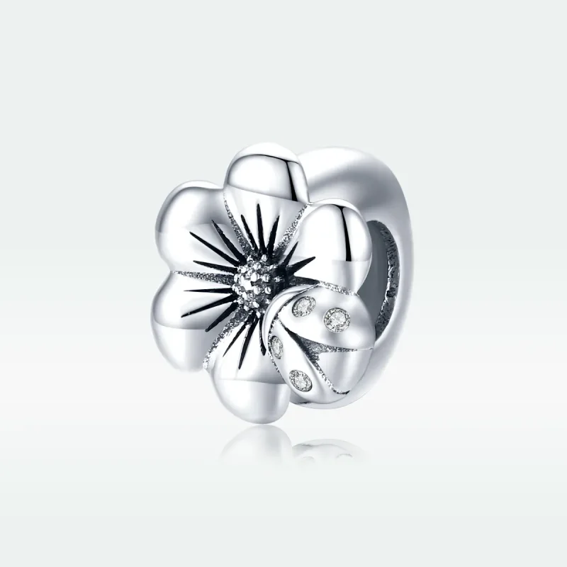 (imagine pentru) Pandora Style Charm de Argint cu Floare în Înflorire - SCC1722 - Vizualizare 5