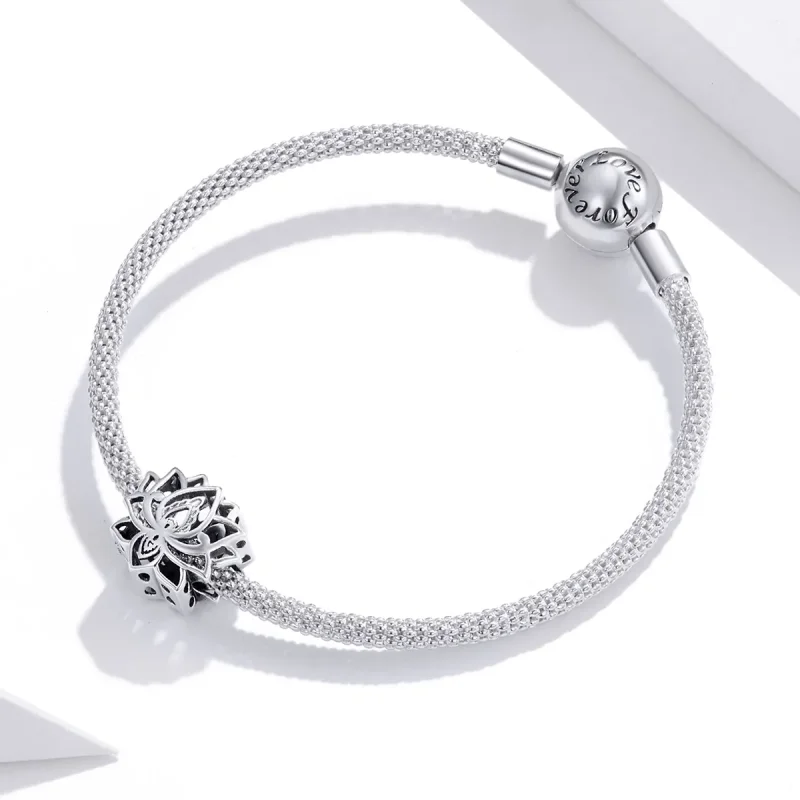 (imagine pentru) Pandora Style Charm de Argint Lotus înflorit - SCC1724 - Vizualizare 3