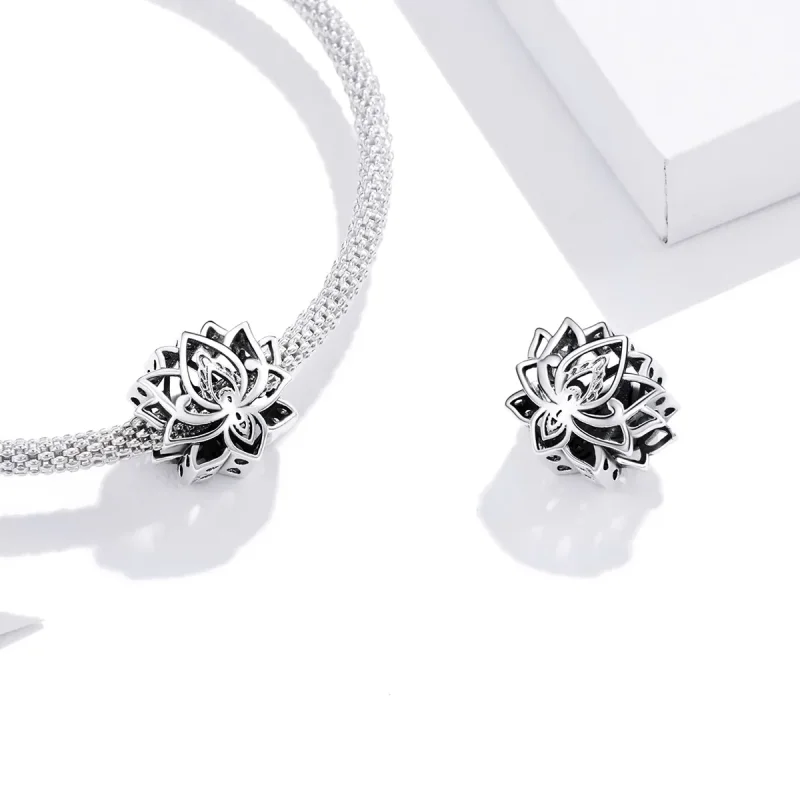 (imagine pentru) Pandora Style Charm de Argint Lotus înflorit - SCC1724 - Vizualizare 4
