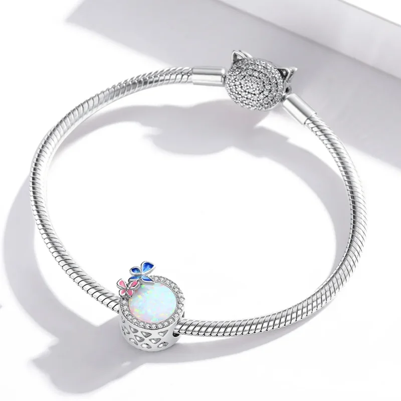 (imagine pentru) Pandora Style Fluturi de Argint în Charm de Primăvară - SCC1730 - Vizualizare 3