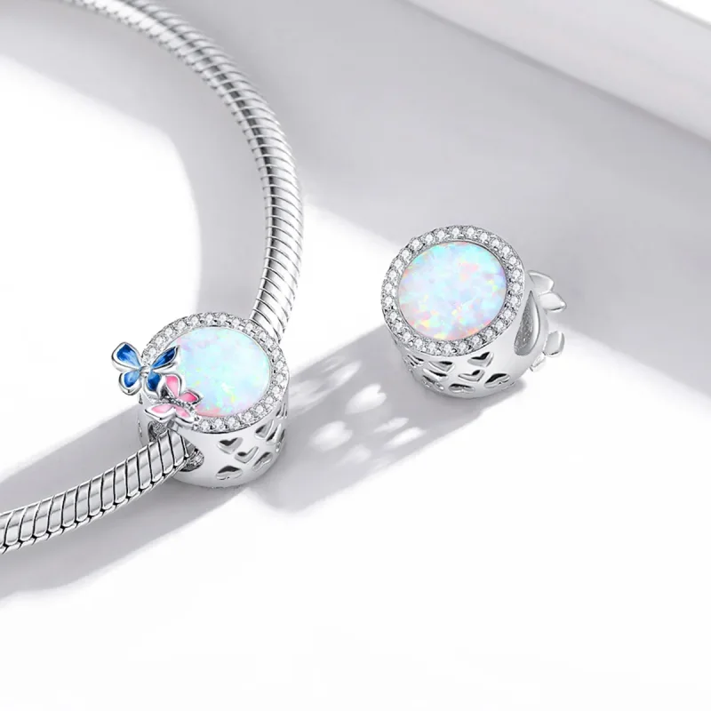 (imagine pentru) Pandora Style Fluturi de Argint în Charm de Primăvară - SCC1730 - Vizualizare 4