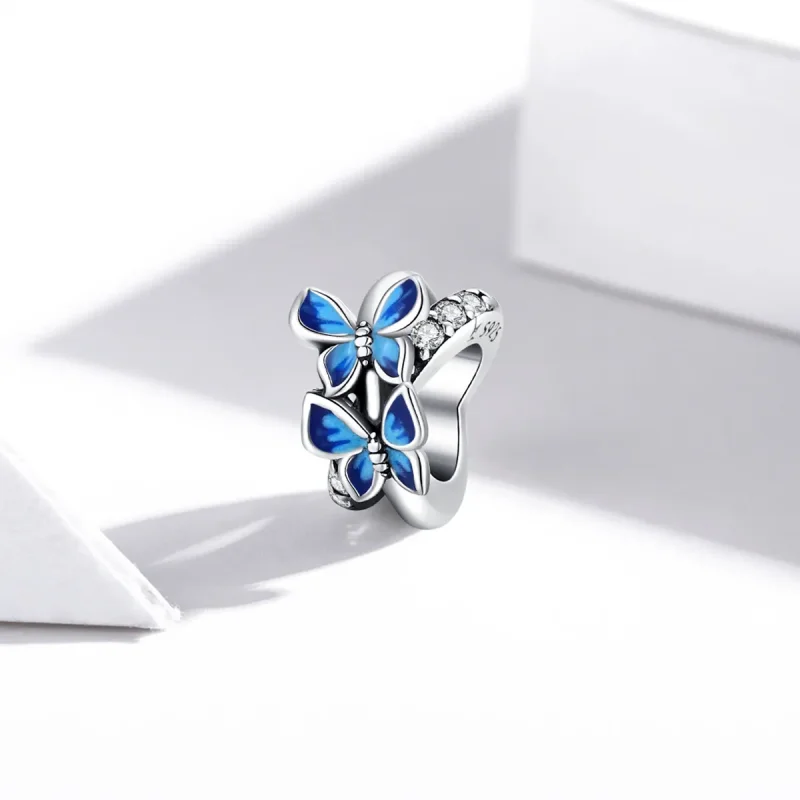 (imagine pentru) Pandora Style Charm de Argint cu Fluturi Zburători - SCC1731 - Vizualizare 2