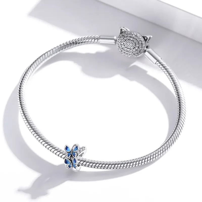 (imagine pentru) Pandora Style Charm de Argint cu Fluturi Zburători - SCC1731 - Vizualizare 3