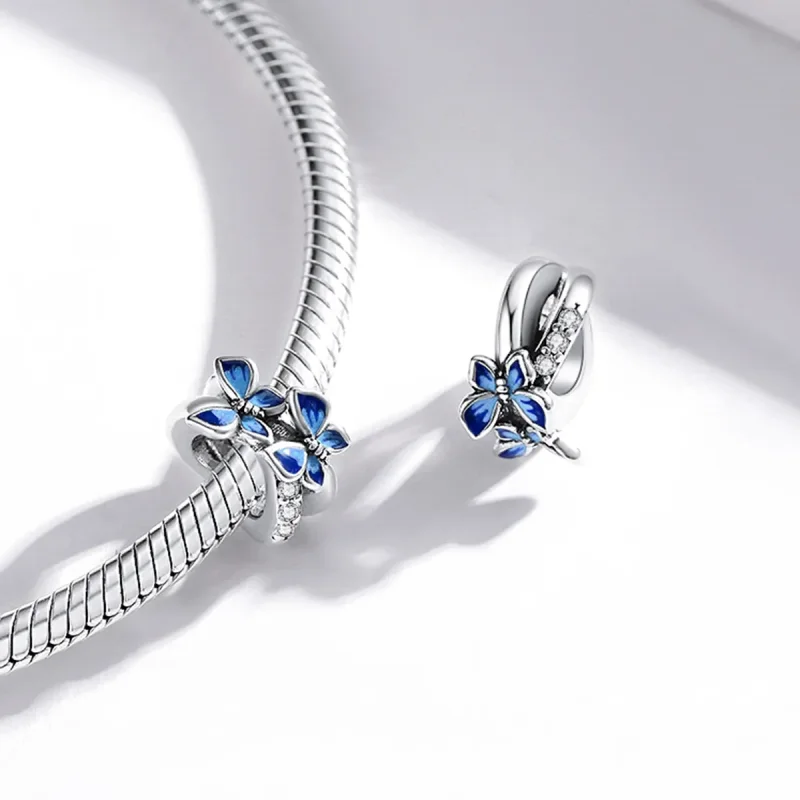 (imagine pentru) Pandora Style Charm de Argint cu Fluturi Zburători - SCC1731 - Vizualizare 4