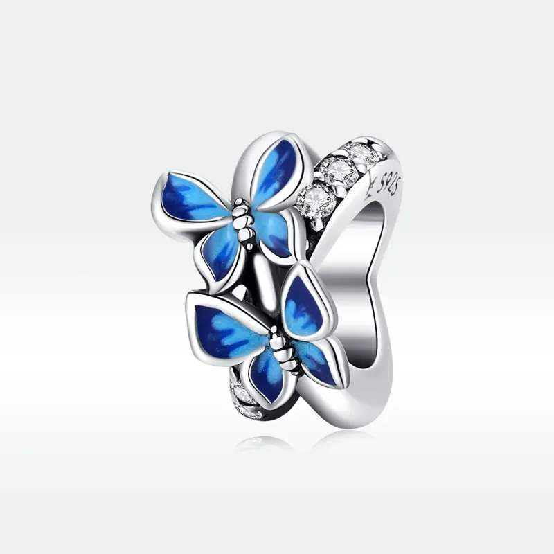(imagine pentru) Pandora Style Charm de Argint cu Fluturi Zburători - SCC1731 - Vizualizare 5