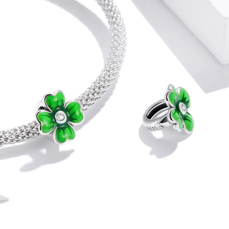 (imagine pentru) Pandora Style Charm de Argint cu Trifoi Norocos - SCC1749 - Vizualizare 4
