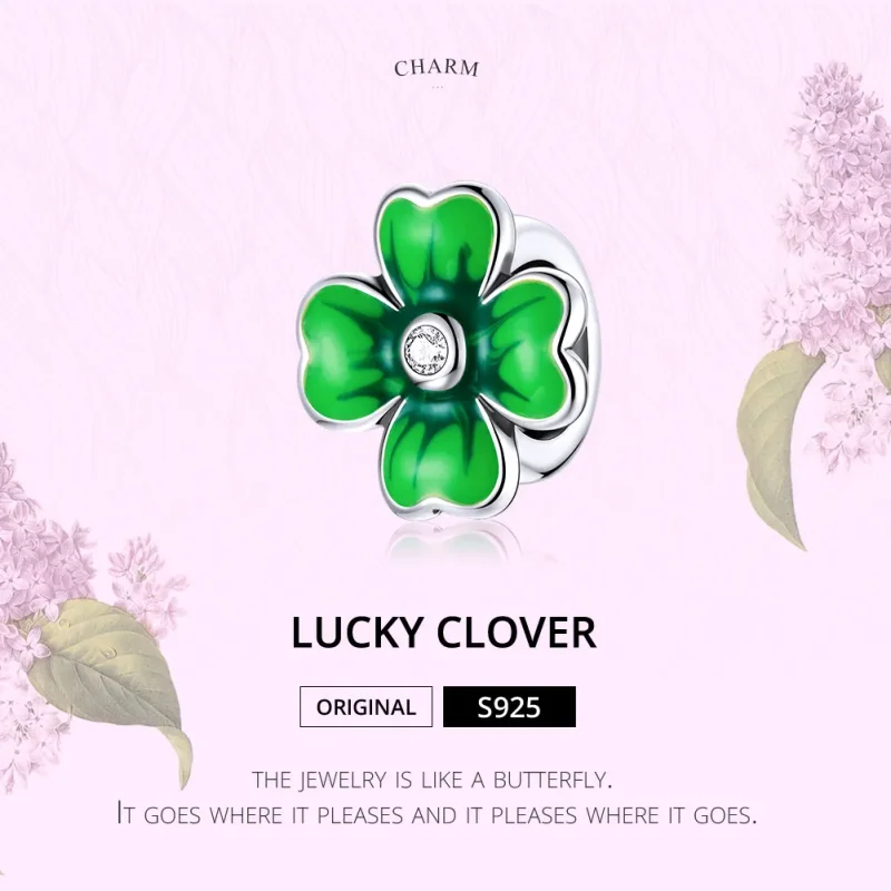 (imagine pentru) Pandora Style Charm de Argint cu Trifoi Norocos - SCC1749 - Vizualizare 6