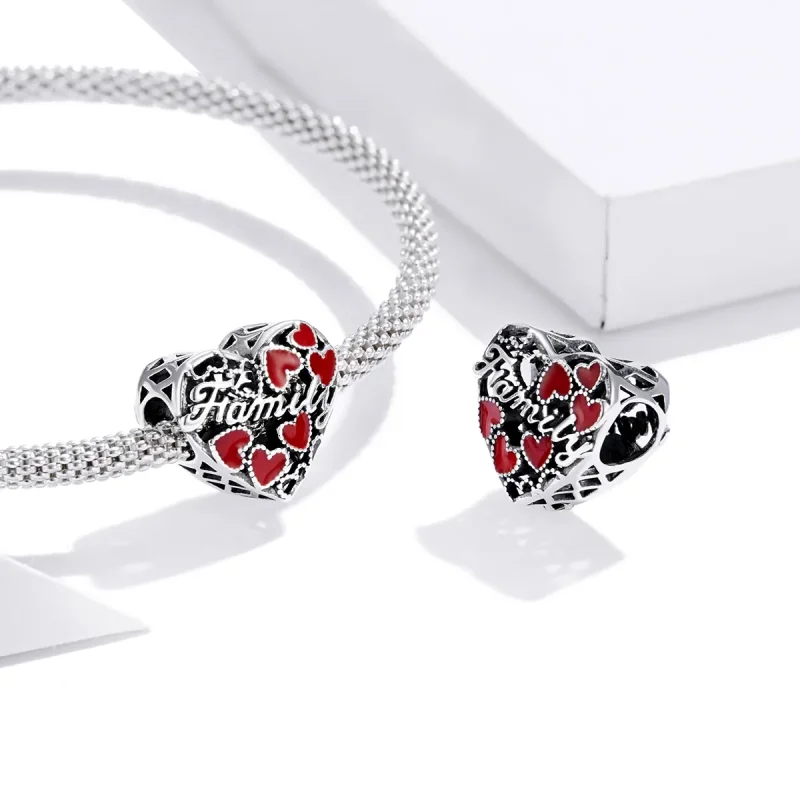 (imagine pentru) Pandora Style Charm de Argint cu Design Familial Cald - SCC1750 - Vizualizare 4