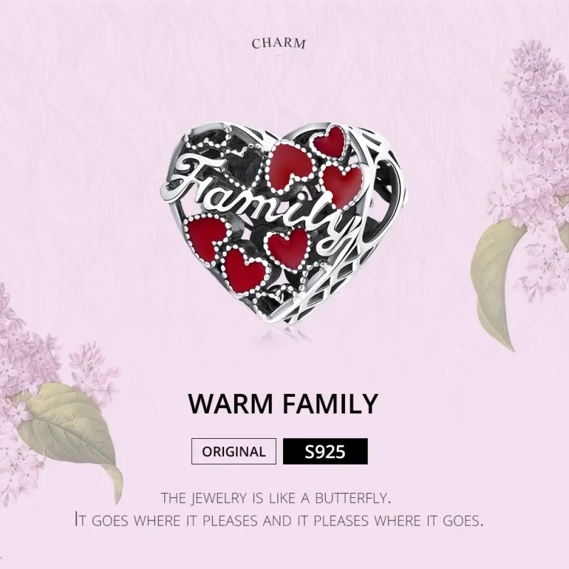 (imagine pentru) Pandora Style Charm de Argint cu Design Familial Cald - SCC1750 - Vizualizare 6