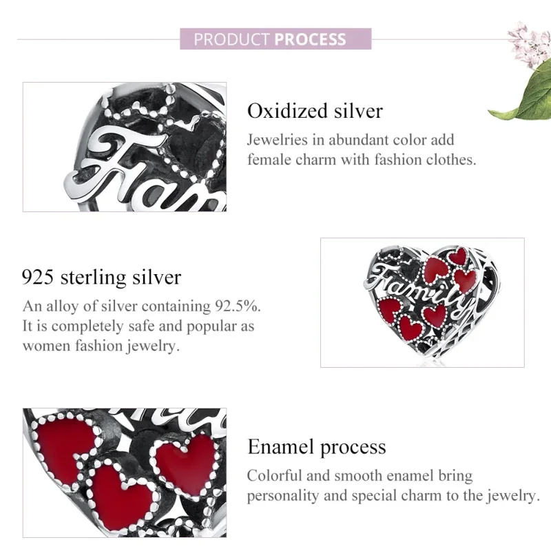 (imagine pentru) Pandora Style Charm de Argint cu Design Familial Cald - SCC1750 - Vizualizare 8