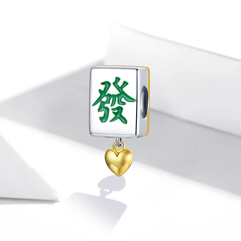 (imagine pentru) Pandora Style Placă de Mahjong Bicolor cu Două Nuanțe - SCC1751 - Vizualizare 2