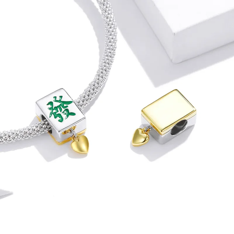 (imagine pentru) Pandora Style Placă de Mahjong Bicolor cu Două Nuanțe - SCC1751 - Vizualizare 4