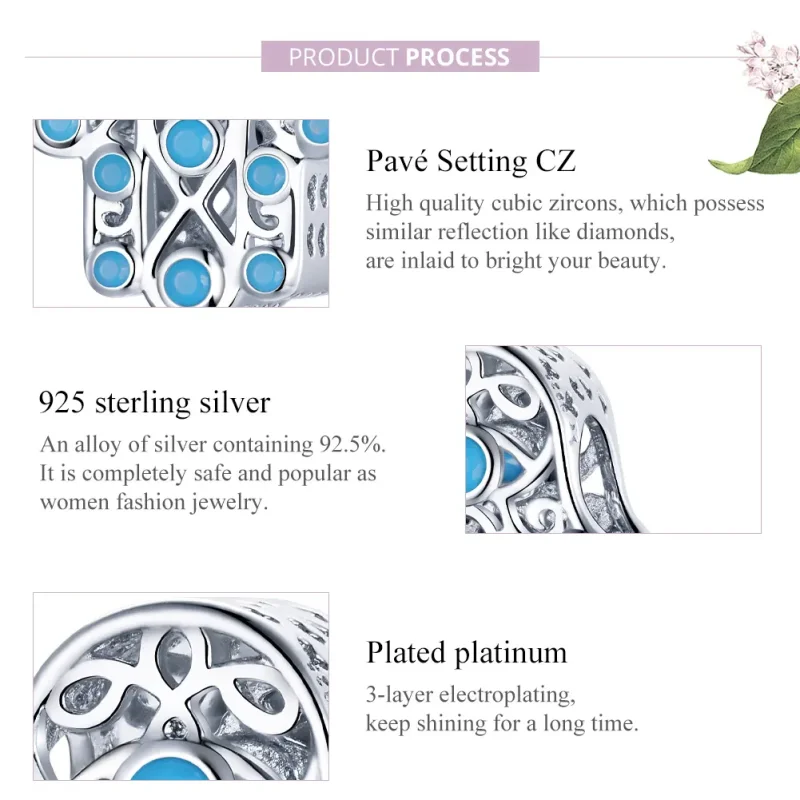(imagine pentru) Pandora Style Charm de Argint cu Mâna Norocoasă - SCC1757 - Vizualizare 8