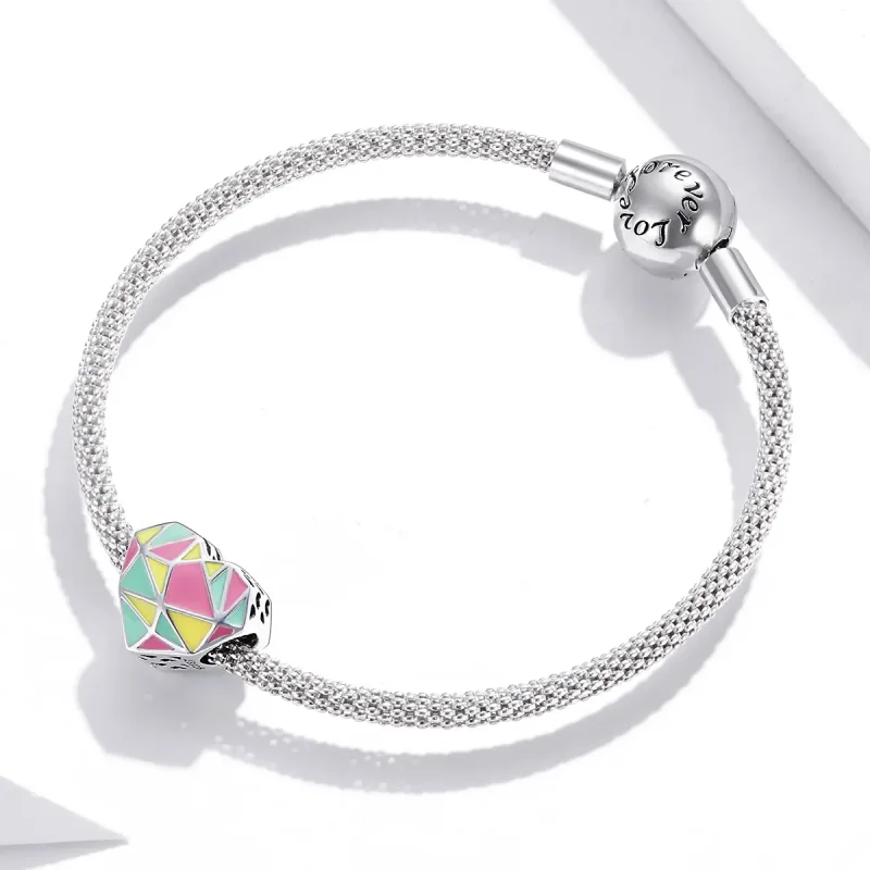(imagine pentru) Pandora Style Charm cu Modele Geometrice din Argint - SCC1761 - Vizualizare 3