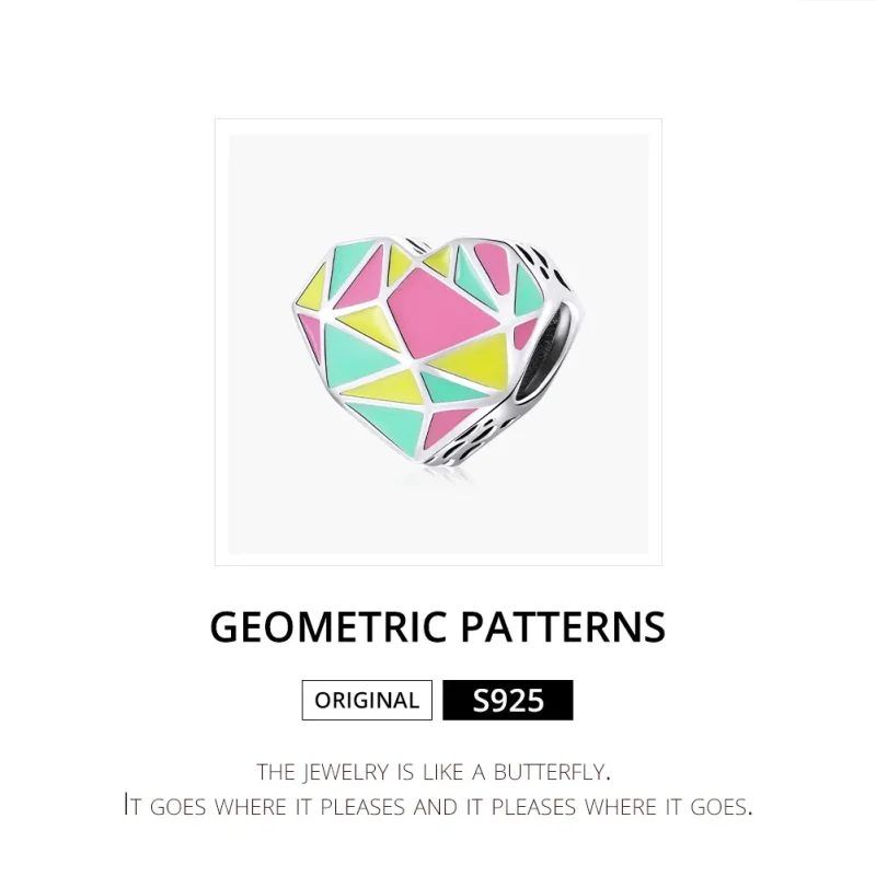 (imagine pentru) Pandora Style Charm cu Modele Geometrice din Argint - SCC1761 - Vizualizare 6