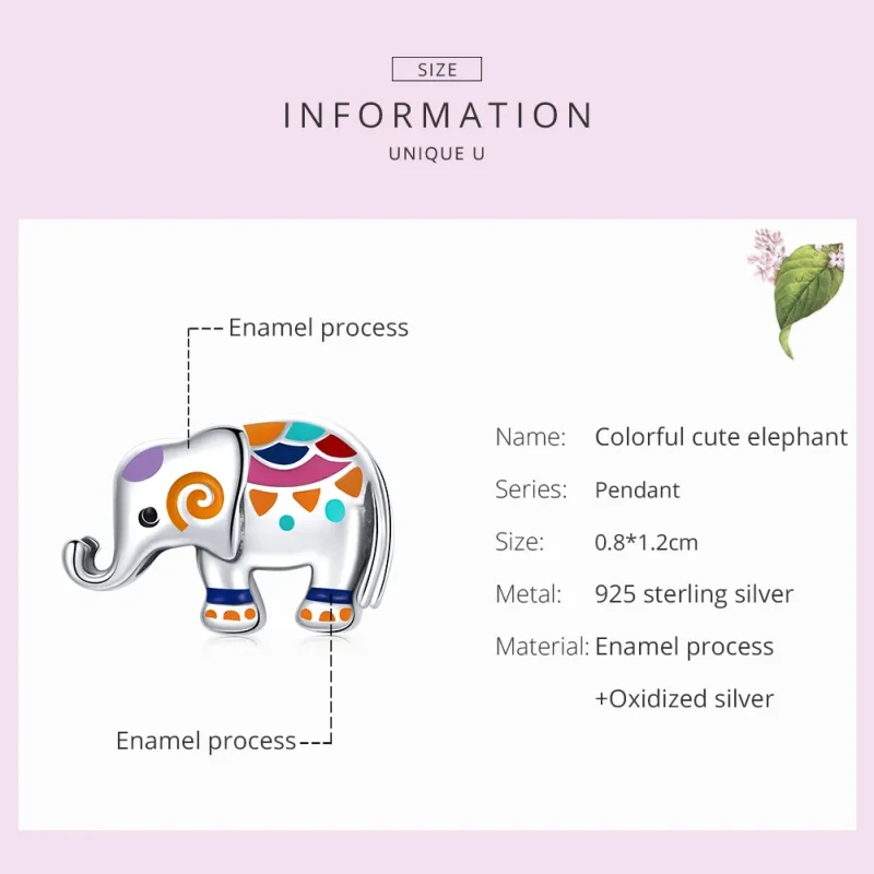(imagine pentru) Pandora Style Charm de Elefant Norocos din Argint - SCC1790 - Vizualizare 7