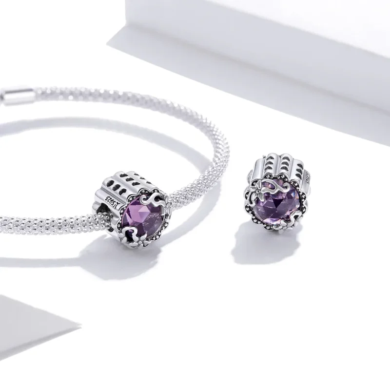 (imagine pentru) Pandora Stil Charm cu Model Ametist Argint - SCC1796 - Vizualizare 4