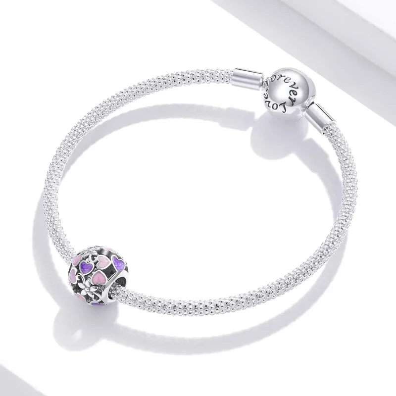 (imagine pentru) Pandora Style Charm de Argint cu Flori ale Iubirii - SCC1798 - Vizualizare 3