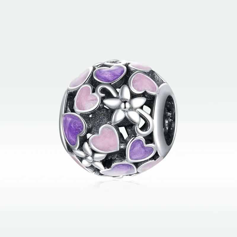 (imagine pentru) Pandora Style Charm de Argint cu Flori ale Iubirii - SCC1798 - Vizualizare 5