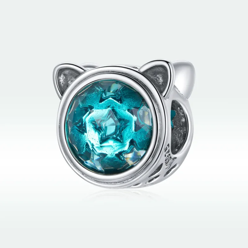 (imagine pentru) Pandora Style Charm de Pisică Turcoaz Argintiu - SCC1800 - Vizualizare 5