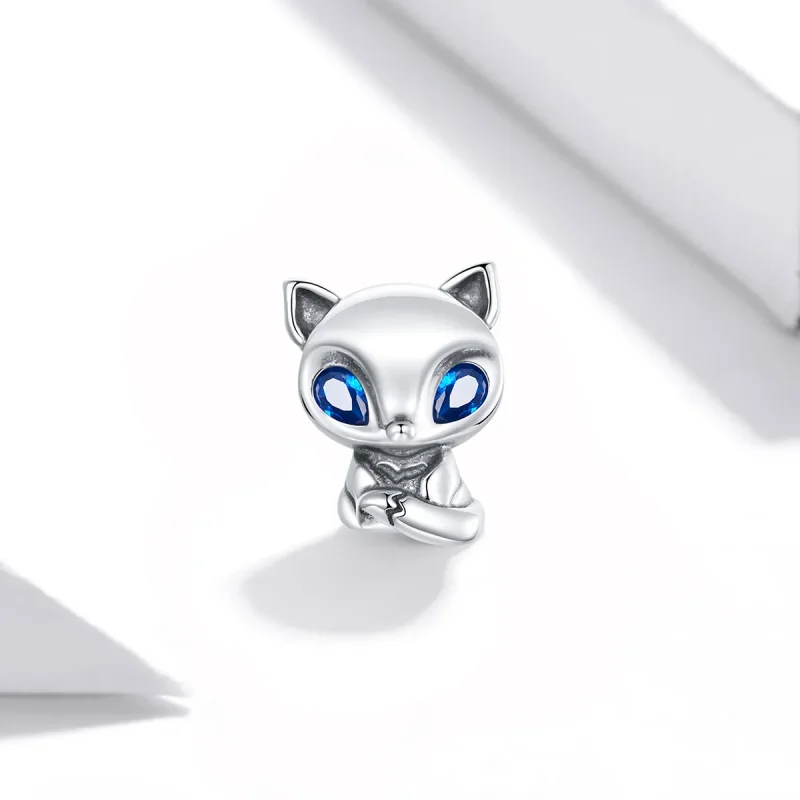 (imagine pentru) Pandora Style Charm de Argint cu o Vulpioară Veselă - SCC1808 - Vizualizare 2