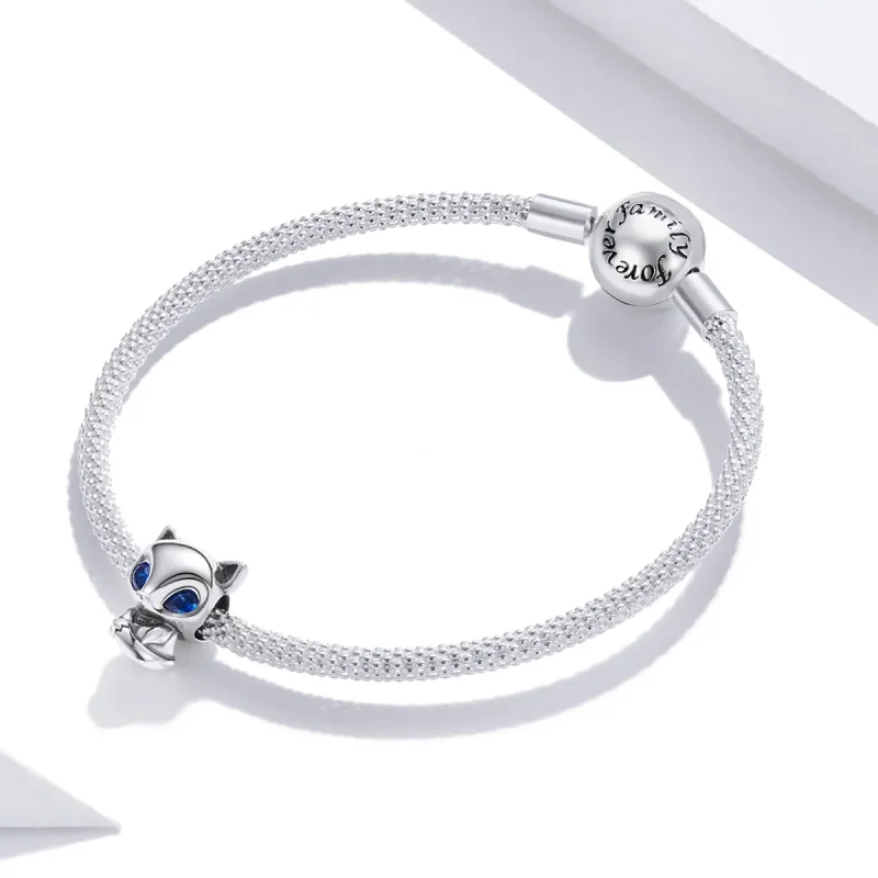 (imagine pentru) Pandora Style Charm de Argint cu o Vulpioară Veselă - SCC1808 - Vizualizare 3