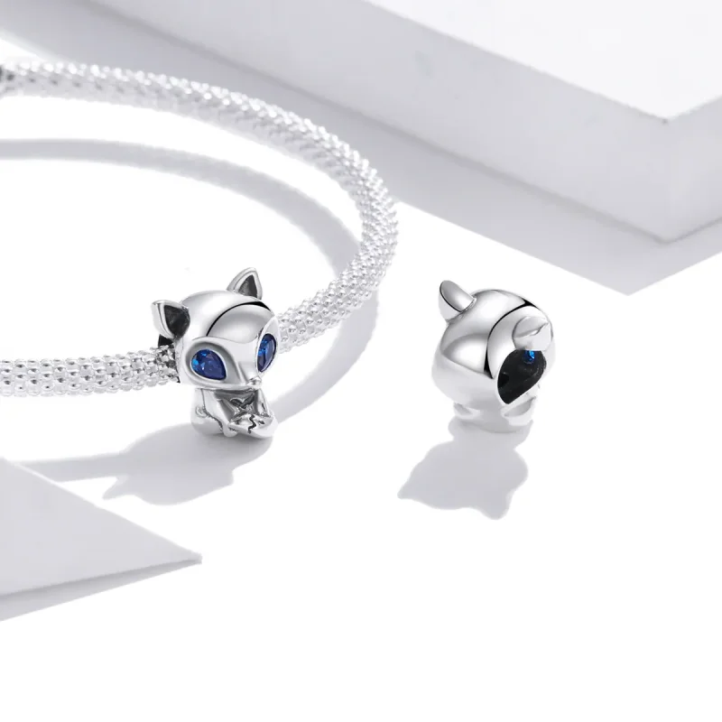 (imagine pentru) Pandora Style Charm de Argint cu o Vulpioară Veselă - SCC1808 - Vizualizare 4