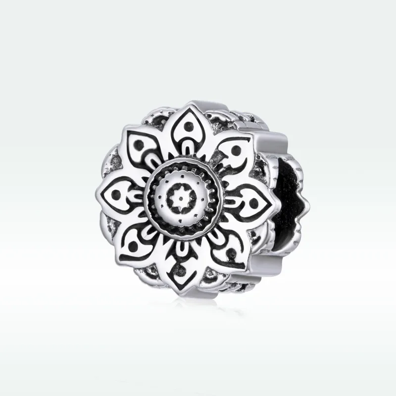 (imagine pentru) Pandora Style Charm de Lotus Vintage din Argint - SCC1823 - Vizualizare 5