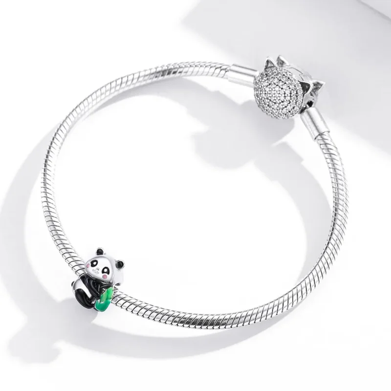 (imagine pentru) Pandora Style Charm de Argint cu un Pui de Panda Adorabil - SCC1832 - Vizualizare 3