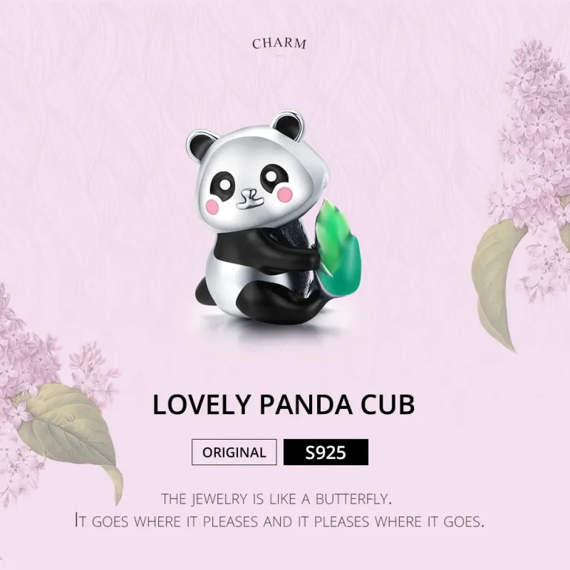 (imagine pentru) Pandora Style Charm de Argint cu un Pui de Panda Adorabil - SCC1832 - Vizualizare 6