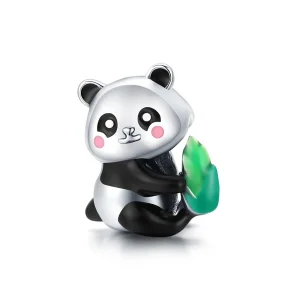 (imagine pentru) Pandora Style Charm de Argint cu un Pui de Panda Adorabil - SCC1832