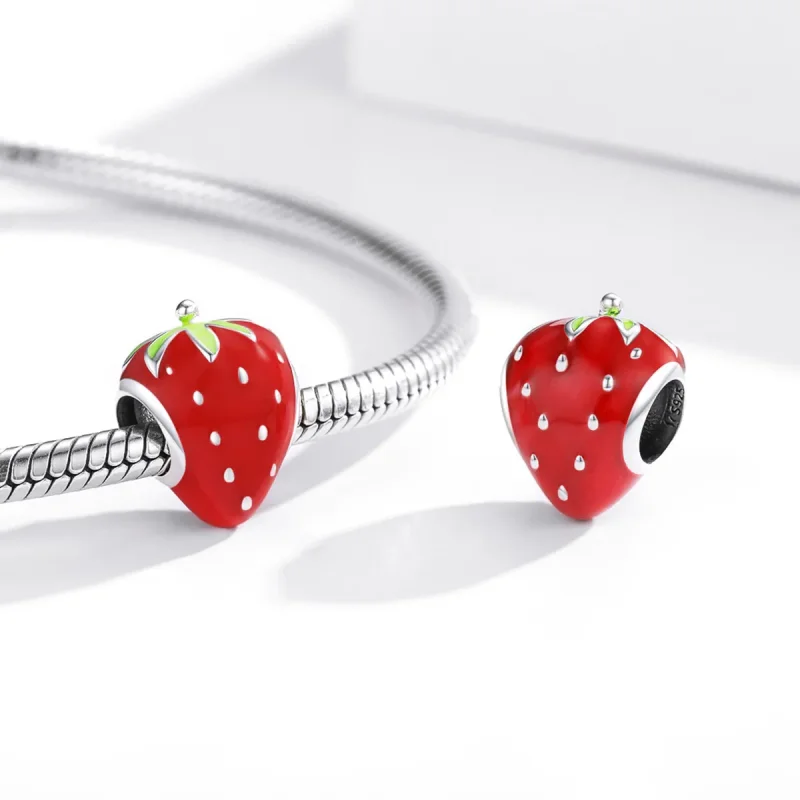 (imagine pentru) Pandora Style Charm de Argint cu Căpșuni Drăguț - SCC1839 - Vizualizare 4