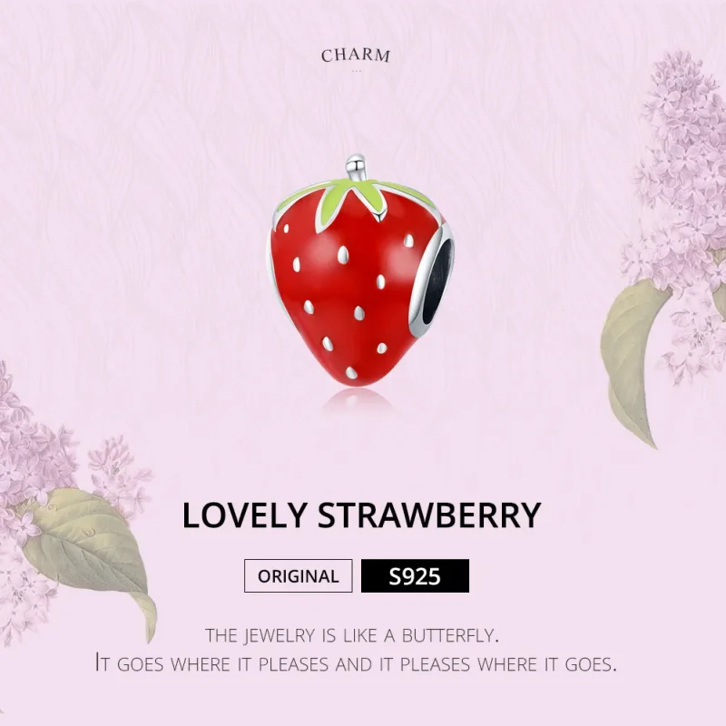 (imagine pentru) Pandora Style Charm de Argint cu Căpșuni Drăguț - SCC1839 - Vizualizare 6