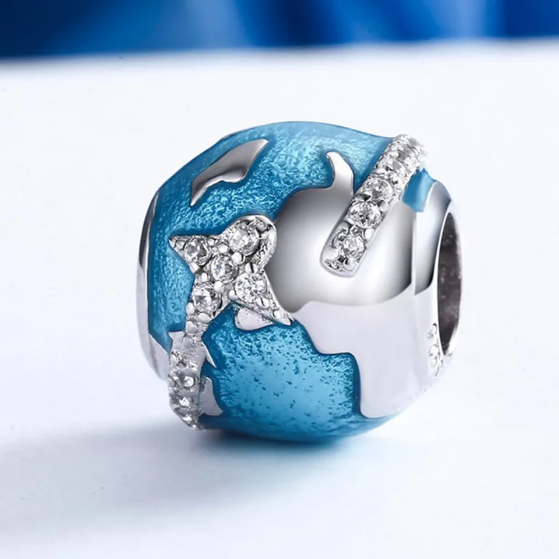 (imagine pentru) Pandora Style Charm de Argint Călătorie în jurul lumii - SCC183 - Vizualizare 4