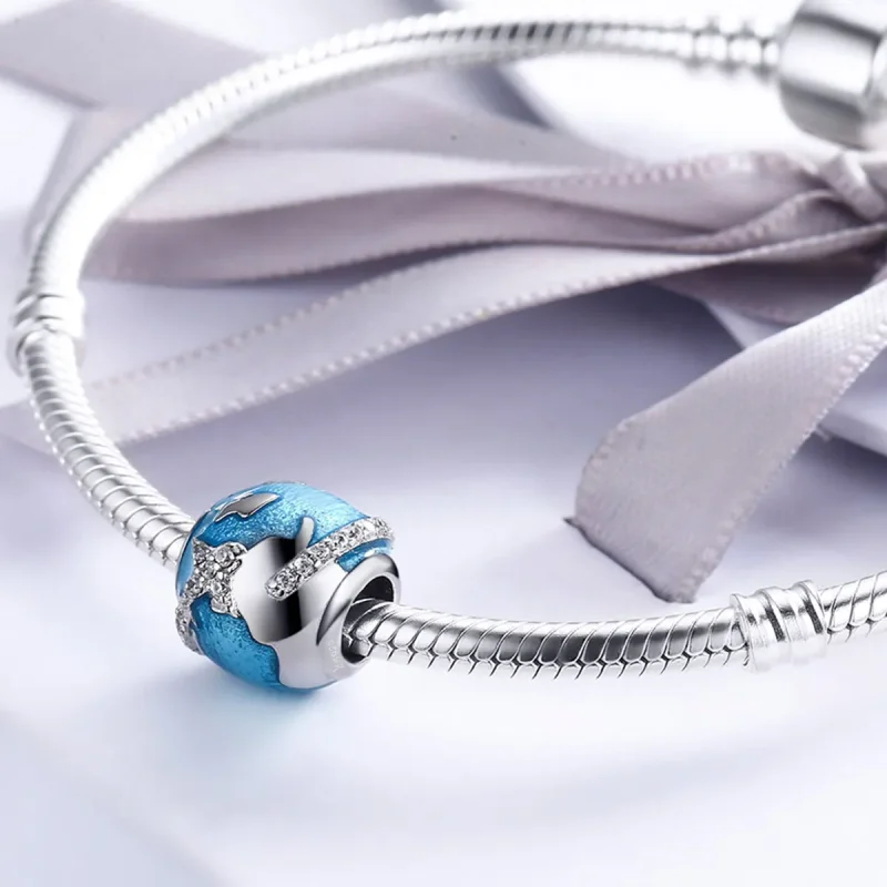 (imagine pentru) Pandora Style Charm de Argint Călătorie în jurul lumii - SCC183 - Vizualizare 5