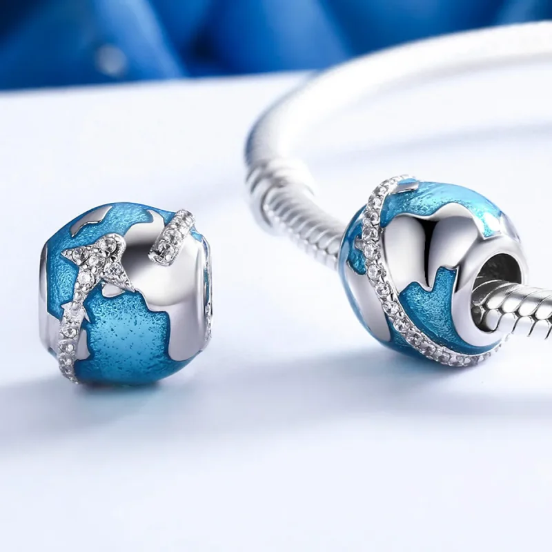 (imagine pentru) Pandora Style Charm de Argint Călătorie în jurul lumii - SCC183 - Vizualizare 6