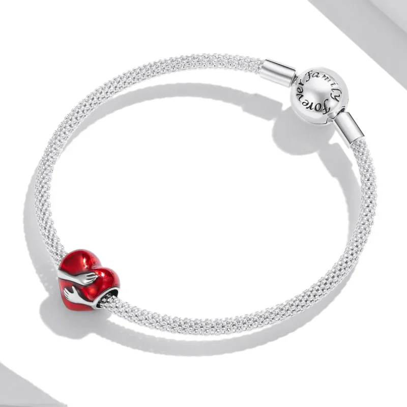 (imagine pentru) Pandora Style Charm de Argint Îmbrățișări cu Inimă - SCC1847 - Vizualizare 3