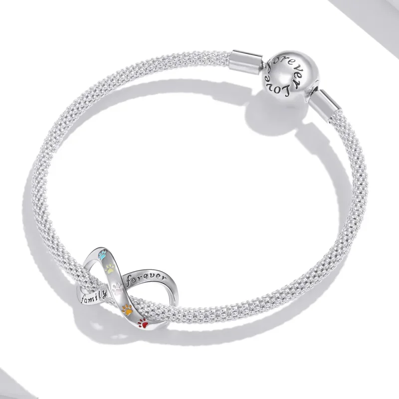 (imagine pentru) Pandora Style Argint Charm Amprenta Labelei Iubirii - SCC1849 - Vizualizare 3