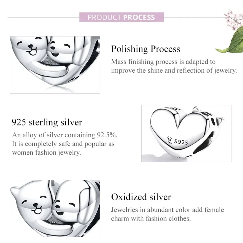 (imagine pentru) Pandora Style Charm de Argint Frate - SCC1856 - Vizualizare 6