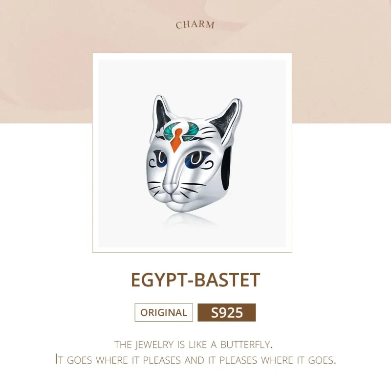 (imagine pentru) Pandora Style Egypt - Pandantiv cu Bastet, Zeița Pisică - SCC1859 - Vizualizare 6