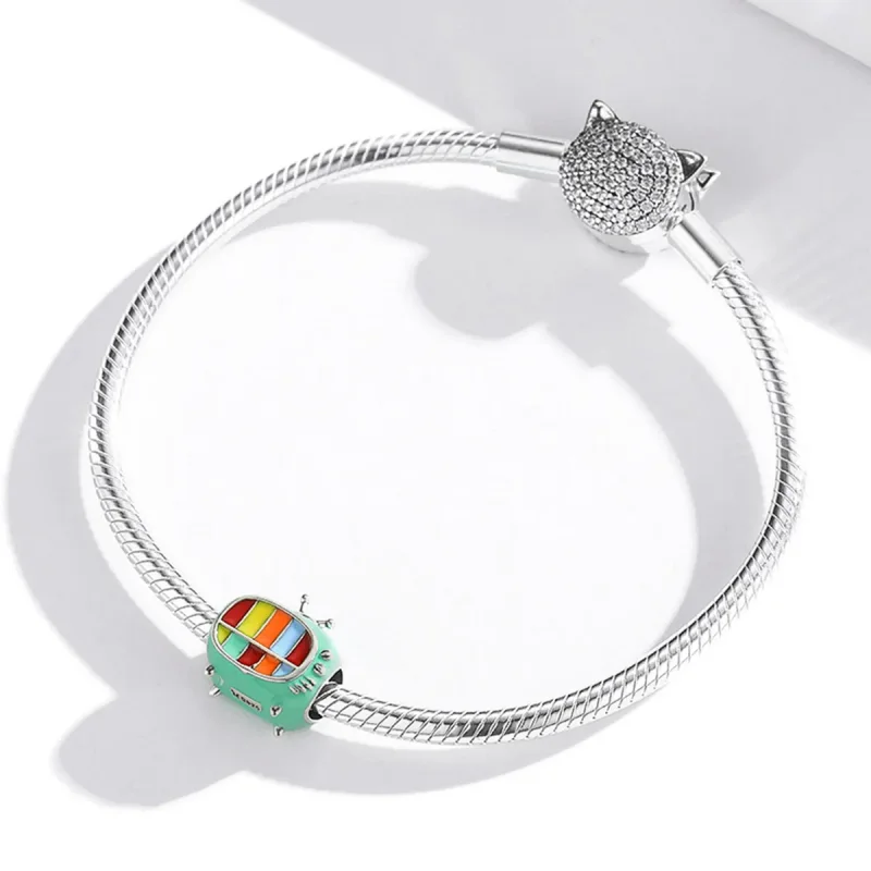 (imagine pentru) Pandora Style Mini Charm de Televizor Color din Argint - SCC1861 - Vizualizare 3