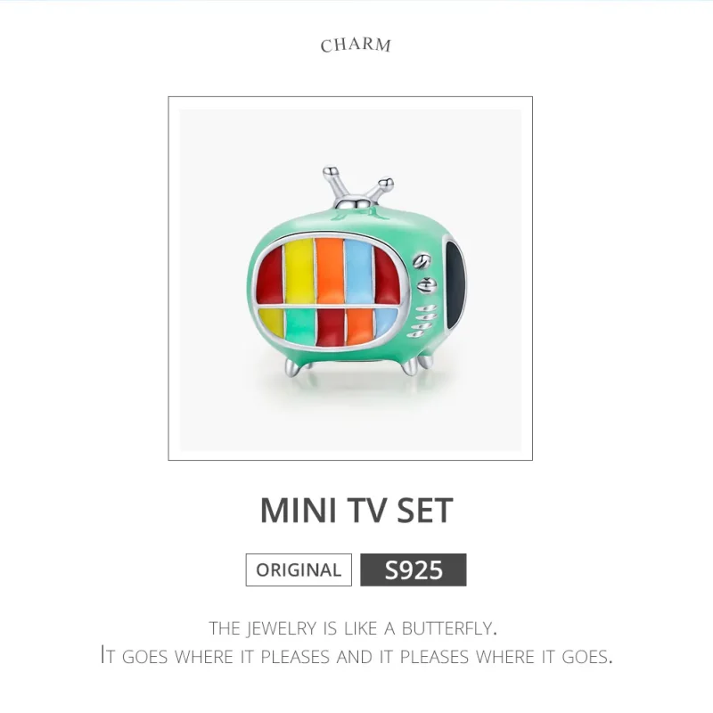 (imagine pentru) Pandora Style Mini Charm de Televizor Color din Argint - SCC1861 - Vizualizare 6