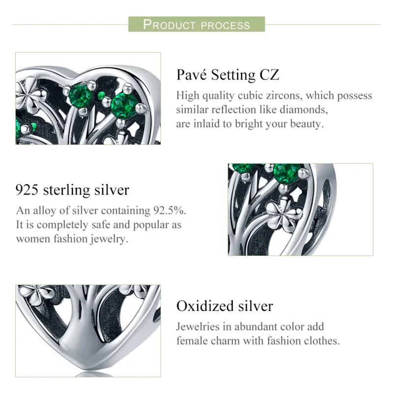 (imagine pentru) Pandora Style Charm de Argint Copacul Vieții - SCC221 - Vizualizare 6